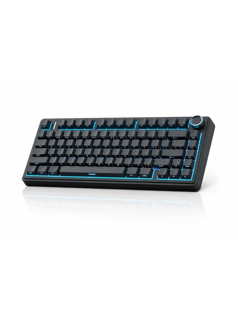 AULA F75 PRO Mechanical Keyboard 75% Wireless Gaming Keyboard Hot-swappable with Washers, RGB Backlighting 5-Layer Pads PBT Keycaps Bluetooth/2.4GHz/USB-C Hot-swappable Keyboard Switch RGB, Reaper Switches Gamer-Specific Keyboard (Gradient Black) - Image 1